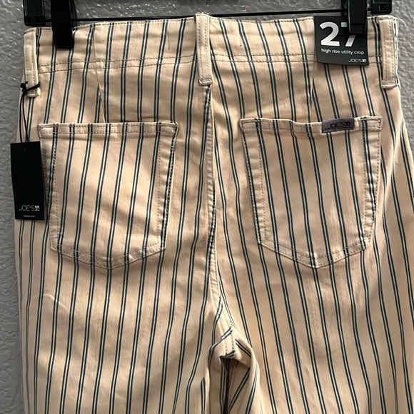 Joe's Jeans Light Yellow Blue Vertical Striped "Slim Fit" Pants Size 27 - Picture 4 of 7